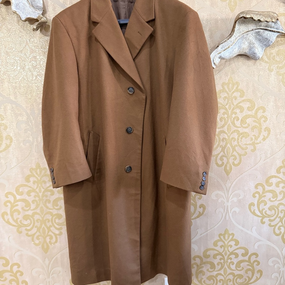 Jos. A. Bank Brown wool and cashmere Trench Coat for Men